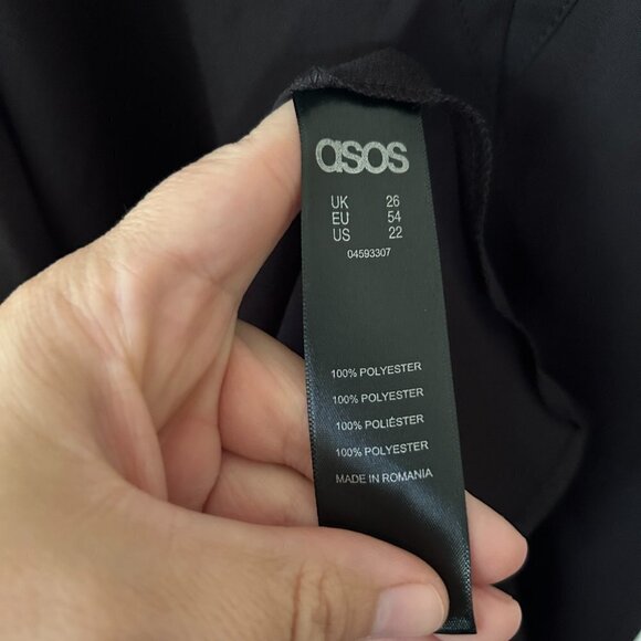 ASOS Tank Womens Plus Size 22 Black Nearly Sheer Strappy - Picture 5 of 7